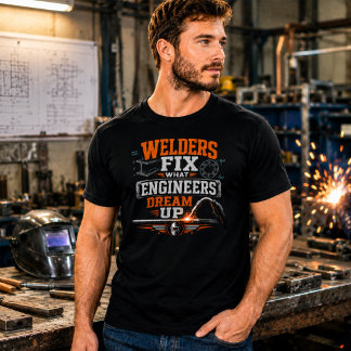 Camiseta engraçada Soldadores consertam o que Enge