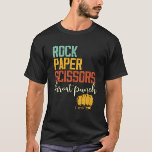 Camiseta Engraçada Tesoura De Papel De Pedra Derramada Eu G