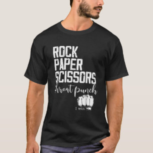 Camiseta Engraçada Tesoura De Papel De Pedra Derramada Eu G