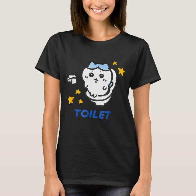 Camiseta engraçada Toilet Time Chikawa Meme  (Frente)
