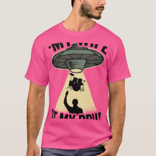 Camiseta Engraçada Ufo Drummer Drummer Conjunto De Presente