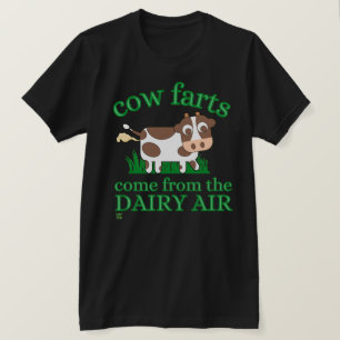 camiseta engraçada "VACA FARTS..."