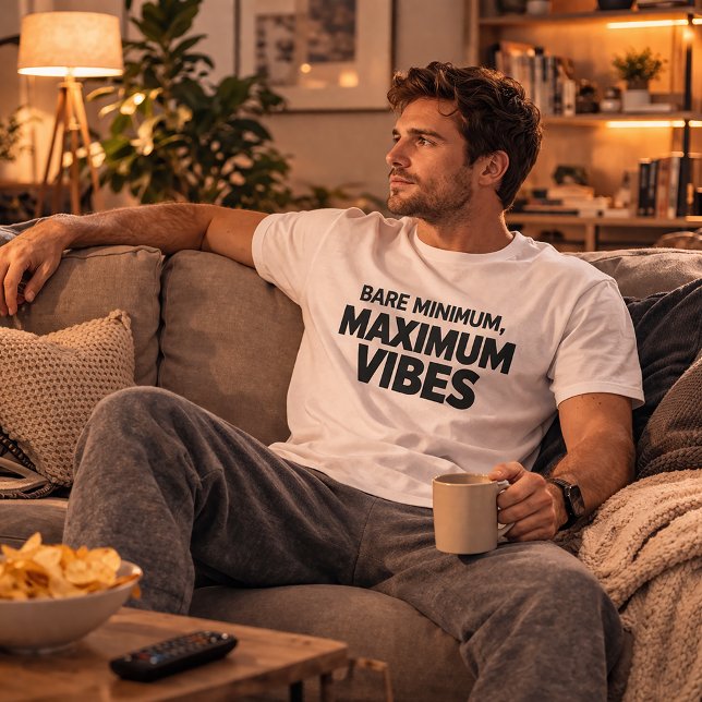 Camiseta engraçada Vibrações Máximas no Mínimo (Criador carregado)
