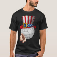 Engraçada Voleibol Aloja Tio Sam 4 De Julho