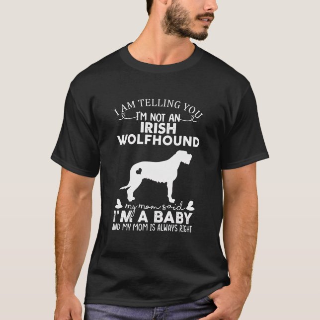 Camiseta Engraçada "Wolfhound Dog" Irlandesa Oferece Presen (Frente)