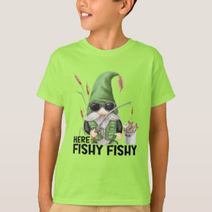 Camiseta engraçadinhos de gnomo de pesca