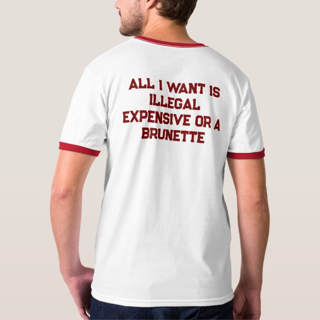 Camiseta Engraçado (Parte Traseira Completa)