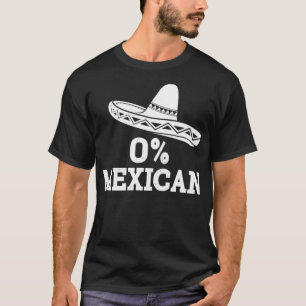 Camiseta Engraçado 0 mexicano com sombrero para Cinco de Ma