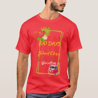 Camiseta Engraçado, 100 dias de escolaridade, mais perto, c