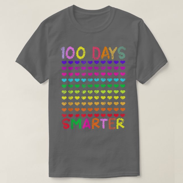 Camiseta Engraçado 100 dias de professores mais espertos pr (Frente do Design)