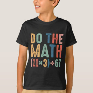 Camiseta Engraçado 100 Dias Equação de Matemática Escolar F