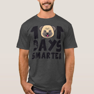 Camiseta Engraçado 101 dias mais espertos para os Cães dos 