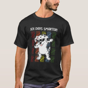 Camiseta Engraçado 101 Dias na escola Dabbing Dalmatic Dog 