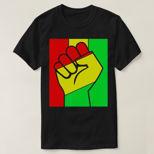 Camiseta Engraçado 1865 História Negra Homens Africanos (Frente do Design)