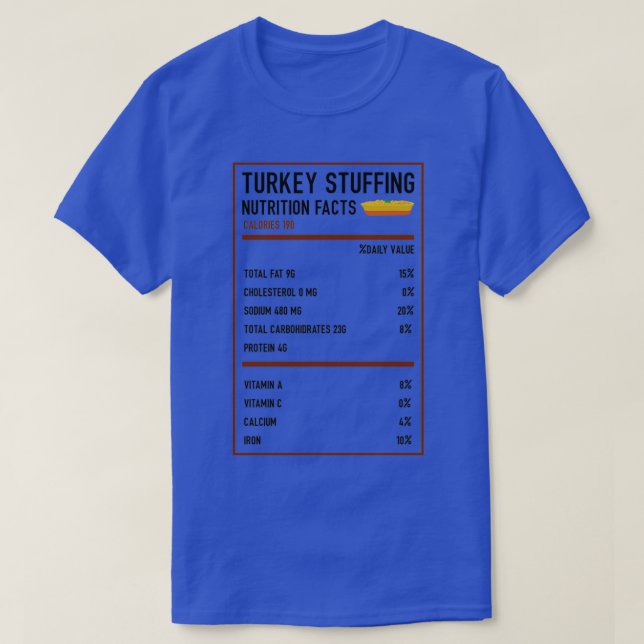 Camiseta Engraçado 2020 Ação de Graças à Turquia Enchendo N (Frente do Design)