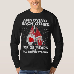Camiseta Engraçado, 25 Anos De Casal De Gnomos De Natal E C