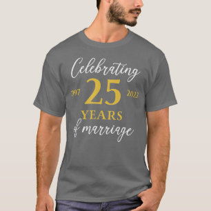 Camiseta Engraçado 25 anos de casamento 1997 Casamento 25 A
