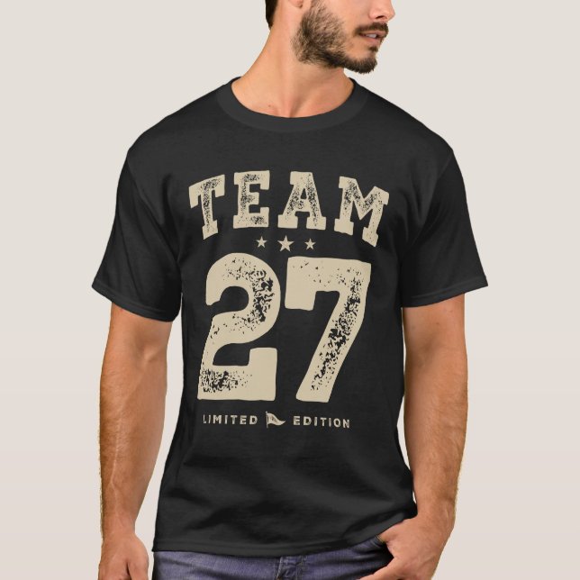 Camiseta Engraçado 27 anos de idade de aniversário 27 anos (Frente)