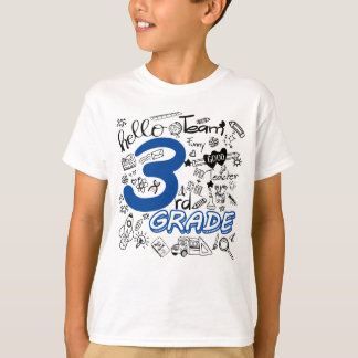Camiseta Engraçado 3º ano de volta às crianças e professore