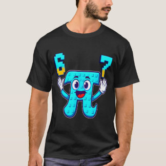 Camiseta Engraçado 3.14 6 7 meme matemática nerd genz brain