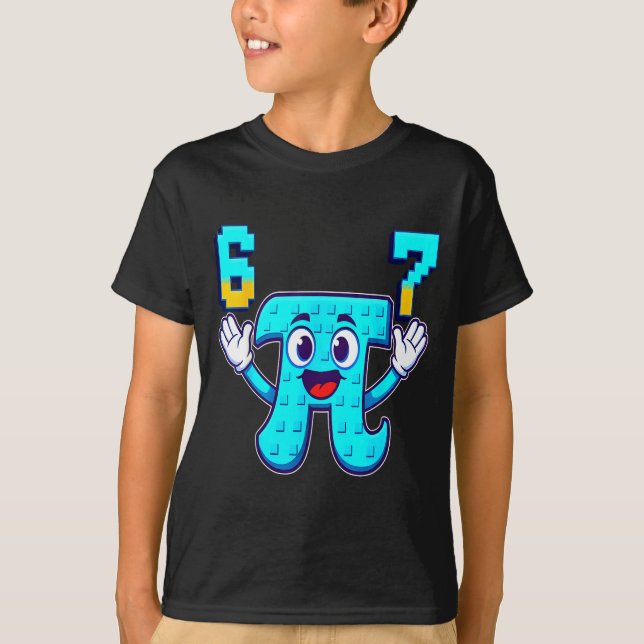 Camiseta Engraçado 3.14 6 7 meme nerd de matemática genz br (Frente)