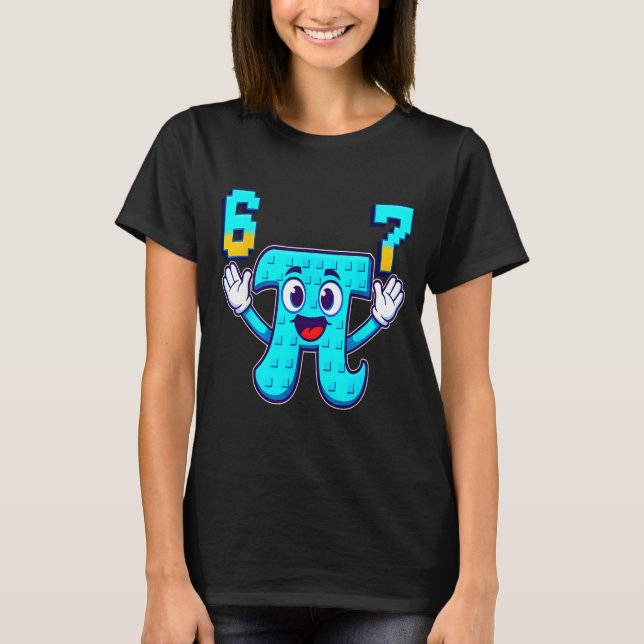 Camiseta Engraçado 3.14 6 7 meme nerd de matemática genz br (Frente)