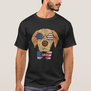 Camiseta Engraçado 4º De Julho Cão Soberano Patriótico Amer