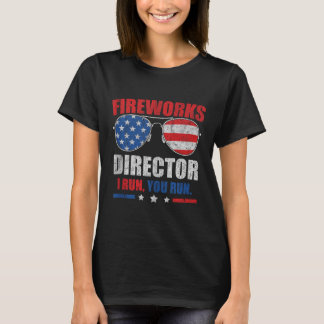 Camiseta Engraçado 4º De Julho Diretor De Fogos De Artifíci