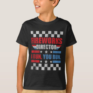 Camiseta Engraçado 4º De Julho Diretor De Fogos De Artifíci