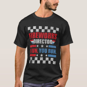 Camiseta Engraçado 4º De Julho Diretor De Fogos De Artifíci