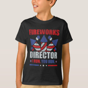 Camiseta Engraçado 4º De Julho Diretor De Fogos De Artifíci