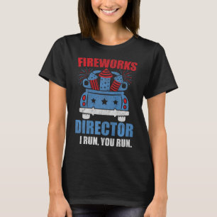 Camiseta Engraçado 4º De Julho Diretor De Fogos De Artifíci