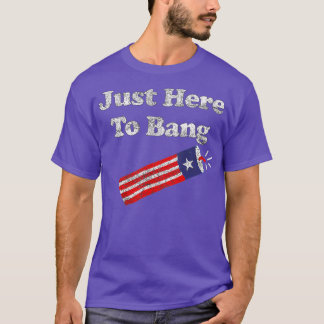 Camiseta Engraçado 4º de julho, estou aqui para