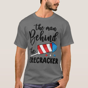 Camiseta Engraçado 4º de julho Gravidez O Homem Por Trás do