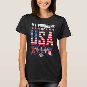 Camiseta Engraçado 4º de julho meus pronomes são USA_1