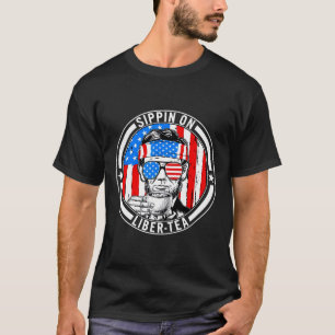 Camiseta Engraçado 4º De Julho, Sippin Sobre Liber-tea Libe