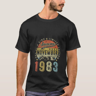 Camiseta Engraçado 40 anos Novembro de 1983 Vintage 40th Bi