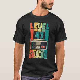 Camiseta Engraçado 47º Gamer Boy dizendo Vintage Level 47 U