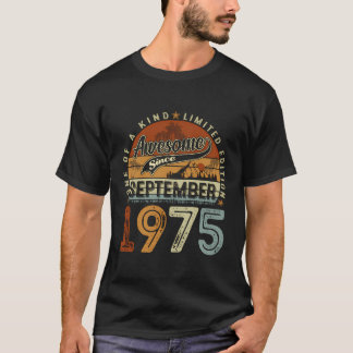 Camiseta Engraçado 48 Anos De Setembro De 1975 Vintage 48º 