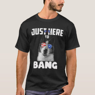 Camiseta Engraçado 4 De Julho, Akita Dog Aqui Para Bang USA