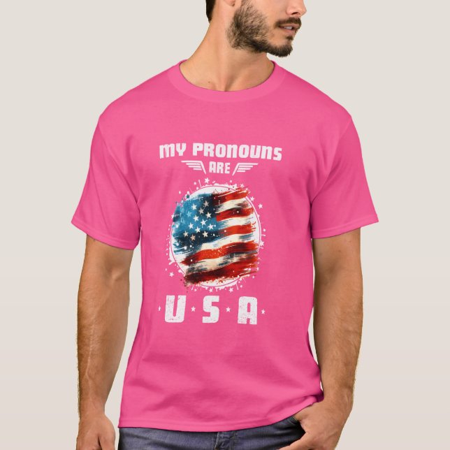 Camiseta Engraçado 4 de julho americano dizendo que minhas  (Frente)