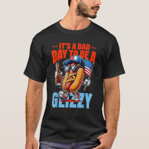 Camiseta Engraçado 4 De Julho Cachorro Quente Glizzy Cachor