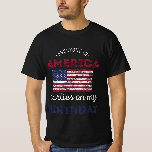 Camiseta Engraçado 4 de julho Celebrações de Aniversário So (Frente)