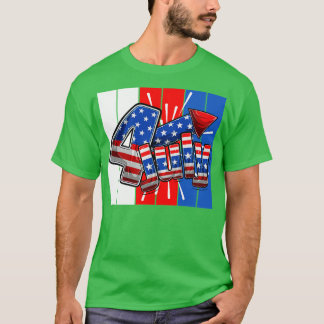 Camiseta Engraçado 4 De Julho De 2021 O Patriótico Dos EUA