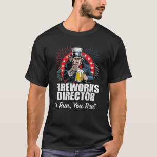 Camiseta Engraçado 4 de julho, diretor de fogos de artifíci