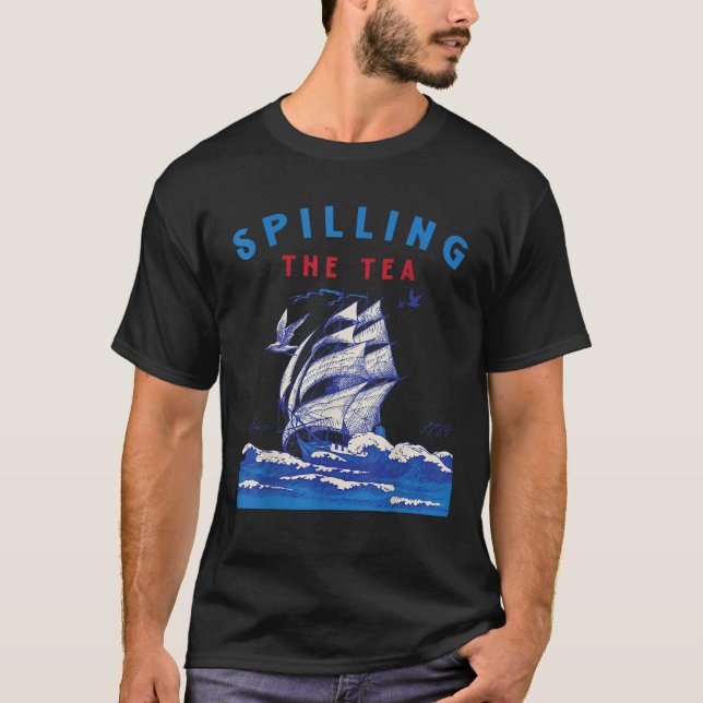 Camiseta Engraçado 4 de julho Esmagando o Chá desde 1773 Ho (Frente)