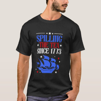 Camiseta Engraçado 4 De Julho Esmagando O Chá Desde 1773 Qu