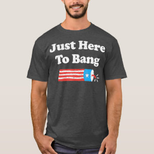 Camiseta Engraçado 4 de julho. Estou aqui para