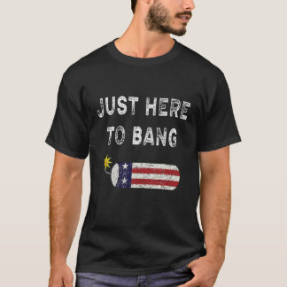 Camiseta Engraçado 4 de julho. Estou aqui para Bang Vintage