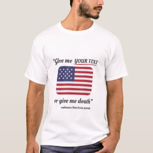 Camiseta Engraçado 4 de julho T-Shirt American Flag Patrio